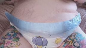 DisabledDaisyBBW trying to hide diaper with lingerie and playing with boobs