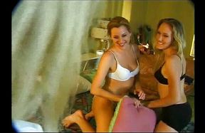 Pillow fight becomes hot lesbian threesome quickly