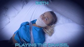 Beth - Playing The Damsel Alt ( Tape Gagged , Tape Bondage , Gag Talk , Wrap Gag , Hogtied )