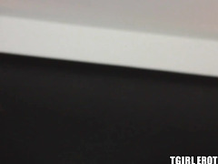 Jessy Dubais shemale cock going all the way into a trannys asshole