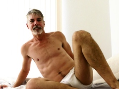 Gay DILF Richard farts in his tighty whities