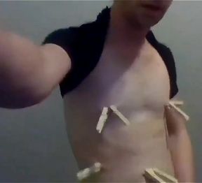 Clothespin Play Fetish Fanclub Video of the Month