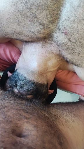 Well-endowed stud throat-fucking until a deep load