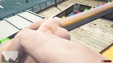 Tracey fucked Trevor in roller coaster. Public sex. GTA Free Porn.