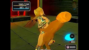 Pretty blonde Girl 18+ having sex with men and goblin in Pricia defense 3d hentai game video