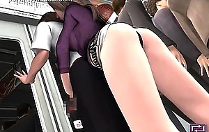 Anime hentai girl gets pussy teased in subway