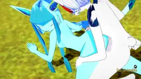Glaceon Receives Thick Load from Cinderace in Wild Pokmon Heat
