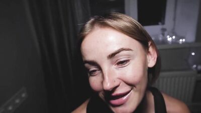 Hot Russian amateur with a big ass gets a surprise ending from Horny Babe