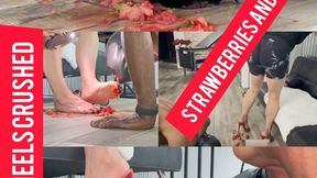 Strawberry dessert served on the floor with lots of teasing Imperatriz MBella