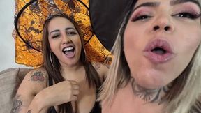 Kisses from the smoking and sexy witches. WITH CAPTIONS!!! By Babi Ventura and Victoria Dias part 3