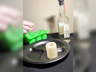 Solid frozen shot glasses made from 100% my own cum, I add tequila and a fresh load of cum and slurp down my own cum!! Bewitching!!!