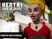 Hentai Teacher Orgasms From Student's Cunnilingus!