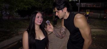 Random street interview on the streets of Medellin leads to HARD sex