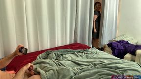 Stepmom catches stepson masturbating addicted to porn