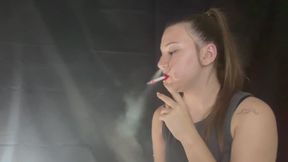 YULIANA RED BUNNY HAIR, RED LIPS SEXY SMOKE