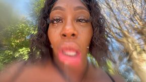 horny ebony mystique suck my cock in pov