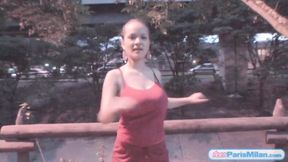 ”Sexy titty teen gets tits out”