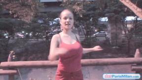 ”Sexy titty teen gets tits out”