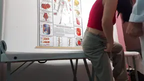 Gynecologist sticks dildo in pussy &mdash;  fingers in ass and fucks patient!