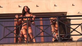 Dirty sluts are ready to give everything outdoors
