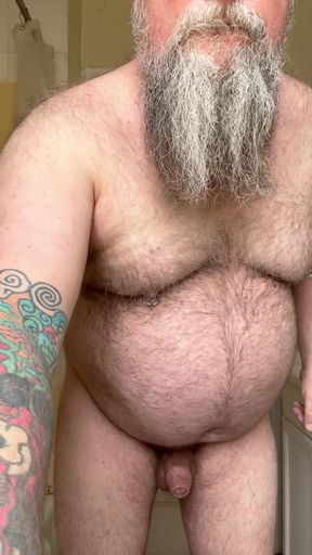 Hairy bear gyrating