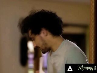 MAMA'S MALE - Stacked mother I'd like to fuck RayVeness Wildly Rides Her Teen Stepson's Cock