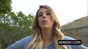 Hot TS Casey Kisses love a deep ass fucking by her boss