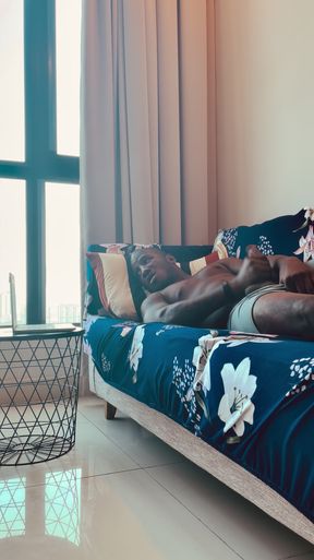 BBC masturbating on the couch