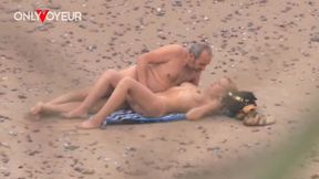 hidden beach voyeur catches older man pounding sexy milf
