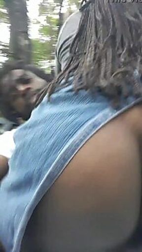 Public Park Ebony Gives Big Dick Ride