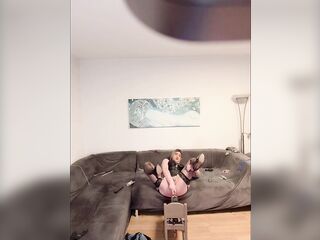 Sissy Outside and Inside BBC Sextoy Play