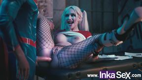 Superman tears up Harley Quinn&#039;s anus and creampies her anus.
