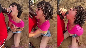 Got caught sucking dick at the beach