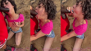 Got caught sucking dick at the beach