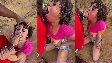 Got caught sucking dick at the beach