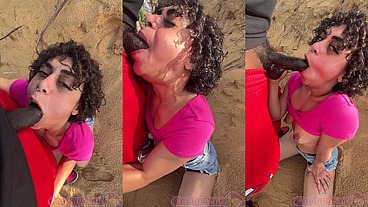 Got caught sucking dick at the beach