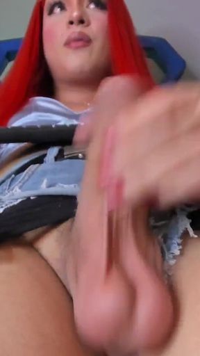 Colombian Trans Cock Bounces on Your Face, Craving to Run My Tongue