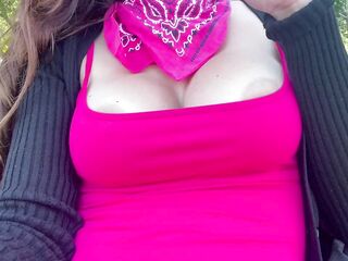 European Stepmom Artemisia Love Exposed outdoor soaked breasts fetish sesh