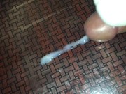 Testing Out Big Vibrator on Desk - Second Cumshot & Still Left a Puddle