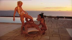 Amazing pornstars Rihanna Samuel and Carla Cox in crazy blonde, threesome xxx video