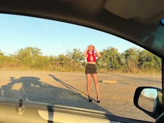 Temptation on the Windshield of a Car