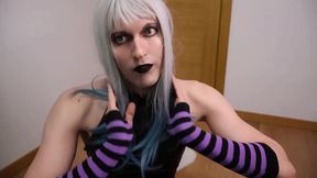 Goth Femboy Rides Several Dildos
