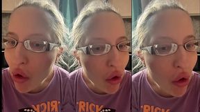 ASMR Chew Sound Effect with Slow Motion - ASMR, Bubble Gum Fetish, Eye Glasses Fetish, Lip Fetish