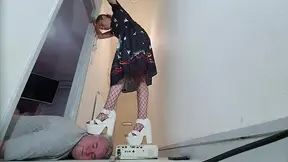 Halloween Head & Projector Trampling FLOOR CAM