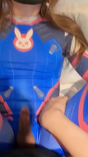 Overwatch D.va gets fucked, Hentai Cosplayer crossdresser ladyboy part.8   Clip 1
