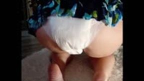Love to fill in my XL diaper untill it's leaking