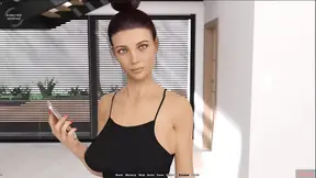 Kate strips and teases with biggest cock in 3D animated indecent show