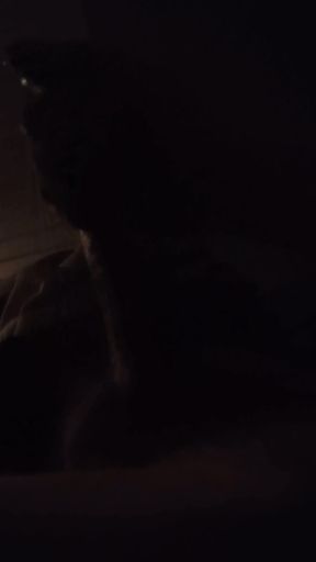 Stroking my hard wet cock aching for my roommate's sneaky girlfriend to come have a ride