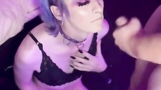 Cassie Bellows Money-Shot To Face and Eyes While Jerking