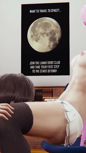Luna Pink Hair Anime Girl 3D Hentai - Sensual Tits Massage, Pussy Licking, and Anal Toy Squirt   Clip 2